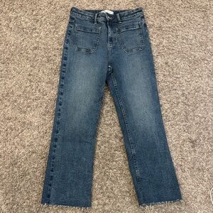 Zara Crop Flare Jeans with front pockets
